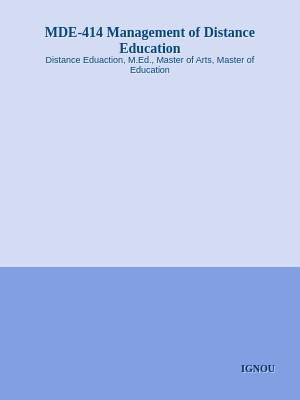 MDE-414 Management of Distance Education